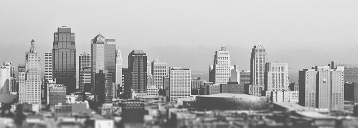 City Skyline in Black and White