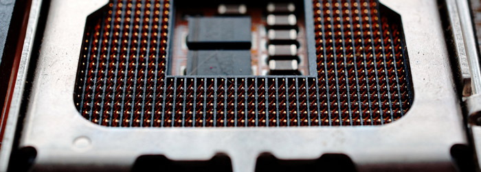Image of a CPU slot on a motherboard